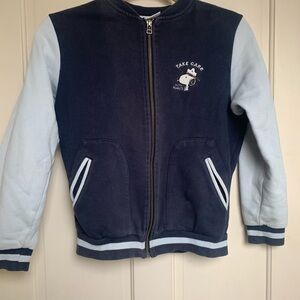 Take Care with Peanuts varsity jacket with embroidery Snoopy